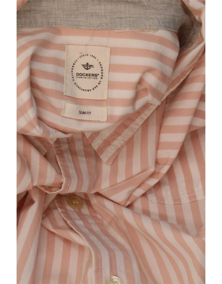 Męska koszula slim fit Dockers XL w różowe paski