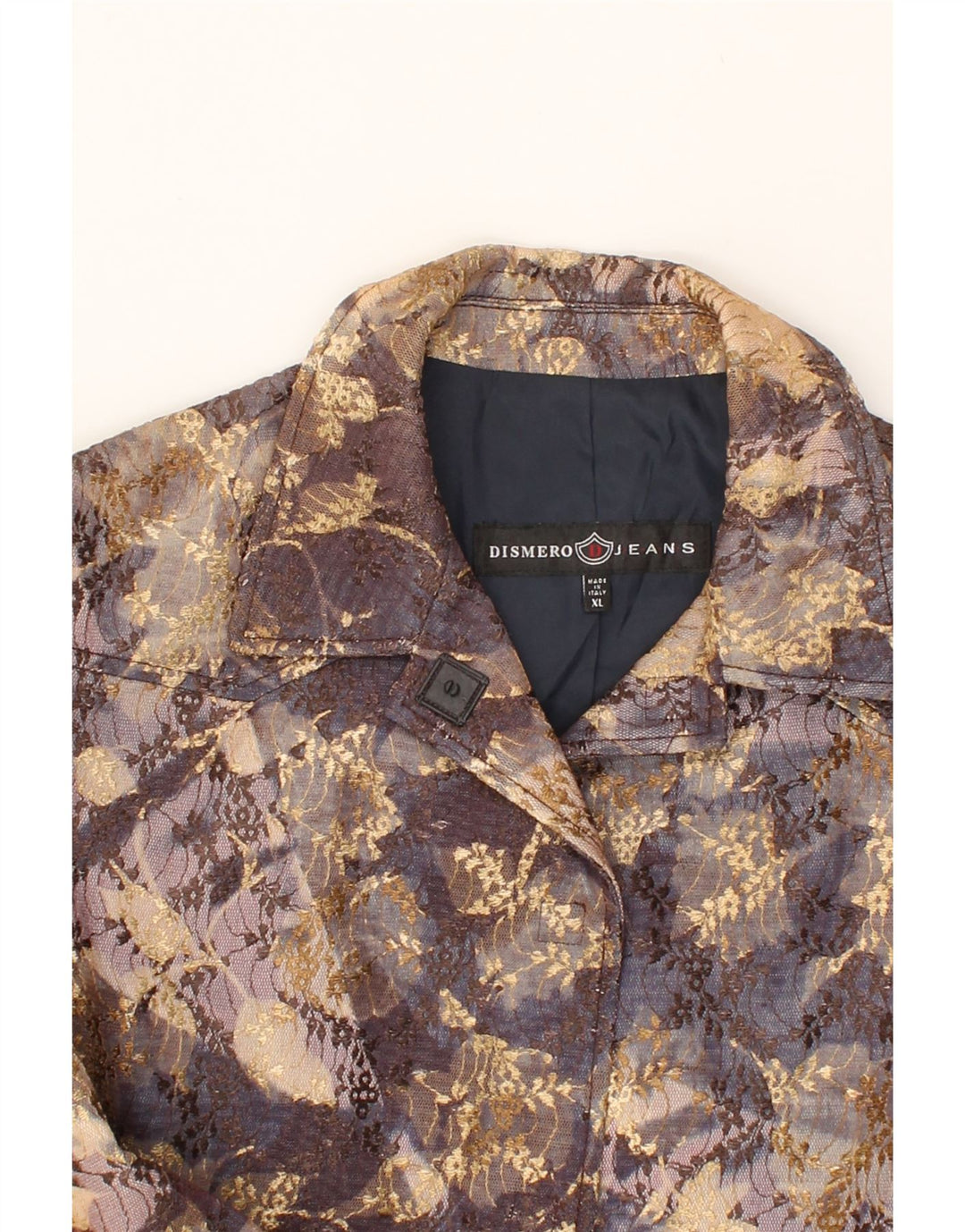 DISMERO Womens Bomber Jacket UK 18 XL Purple Floral Polyester Vintage DISMERO and Second-Hand DISMERO from Messina Hembry 