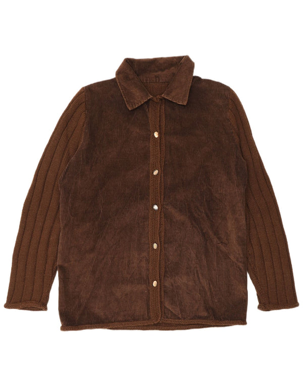 Sweter damski w stylu vintage, UK 14, duży, brązowy