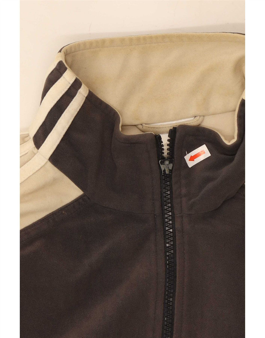 Męska bluza dresowa Adidas UK 38/40 Średni szary poliester z blokami kolorów