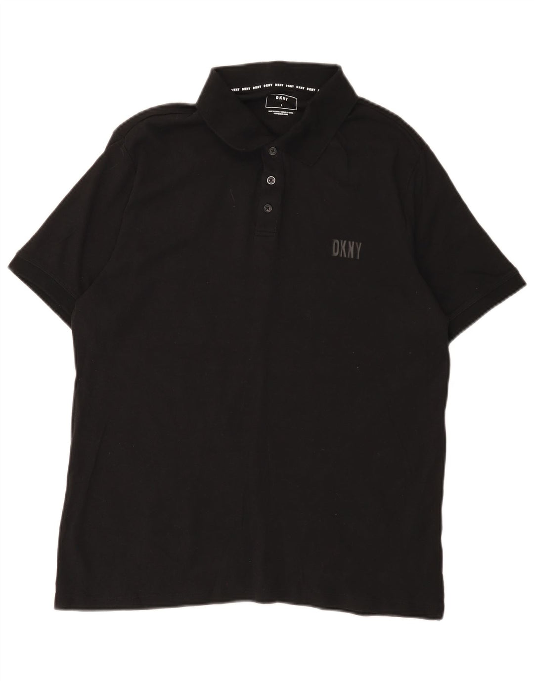 Męska koszulka polo Dkny, duża, czarna, bawełniana