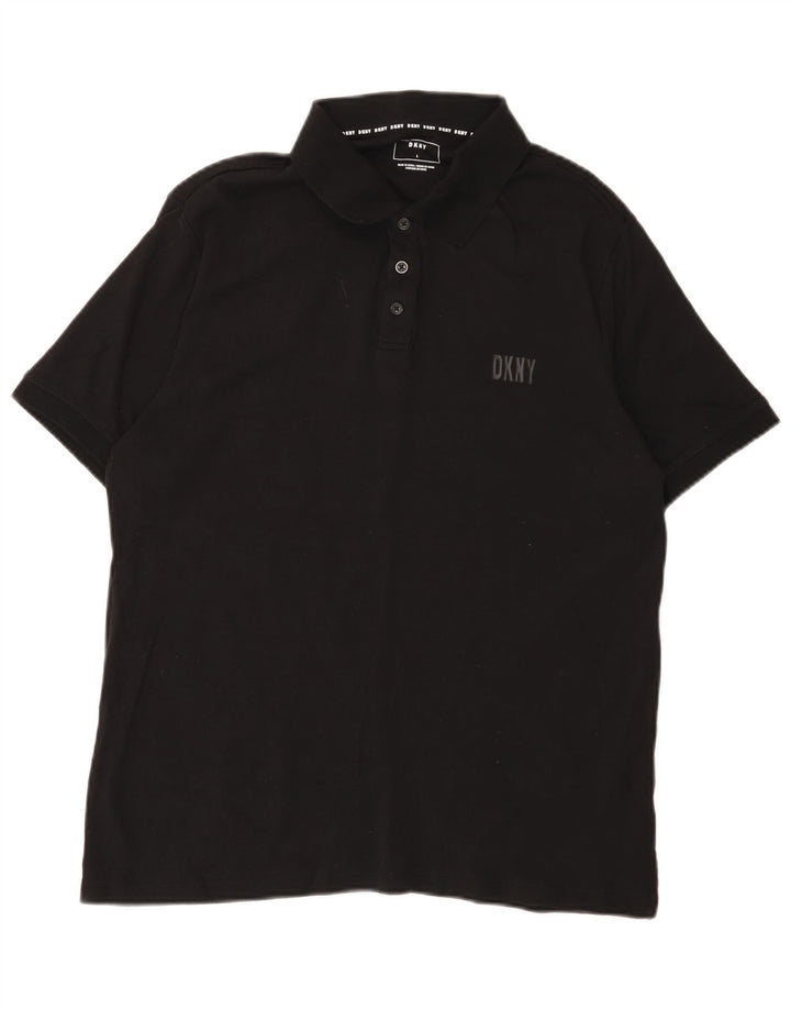 Męska koszulka polo Dkny, duża, czarna, bawełniana