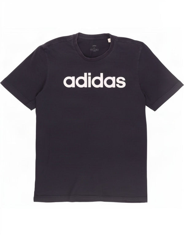 Męska koszulka z grafiką Adidas, średnia, granatowa, bawełniana