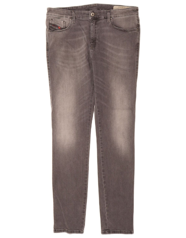 DIESEL Damskie jeansy Skinzee Regular Super Slim Skinny W32 L30 Szara bawełna