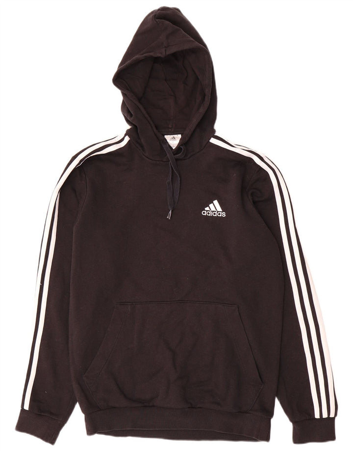 Adidas Męska bluza z kapturem, mała, czarna, poliestrowa