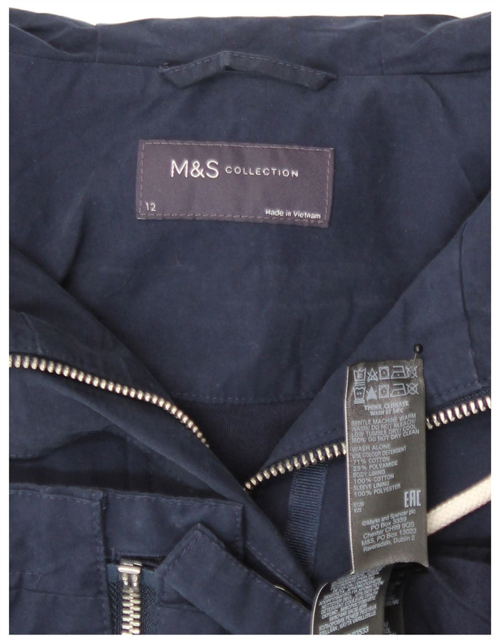 Damska kurtka z kapturem Marks & Spencer UK 12, średnia, granatowa, bawełniana
