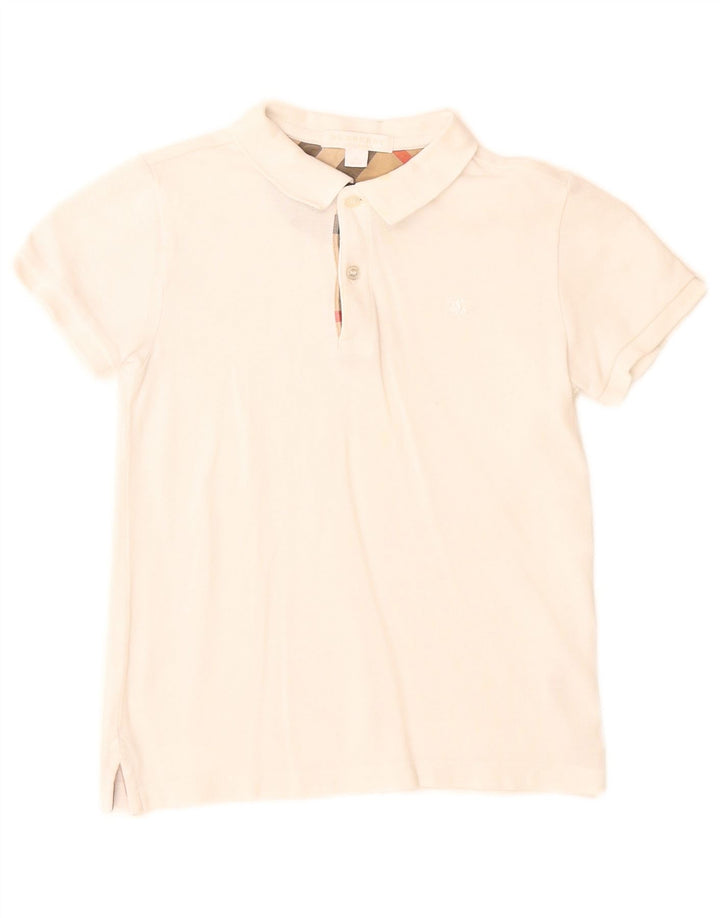 Chłopięca koszulka polo Burberry, 6-7 lat, biała, bawełniana