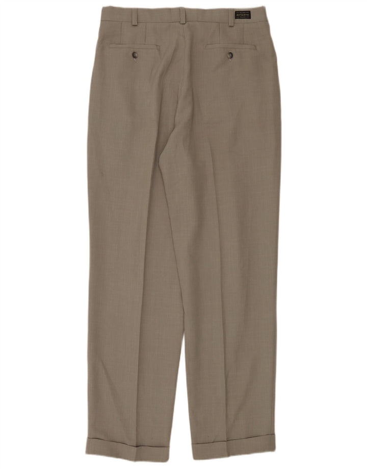 Męskie spodnie casual Marks & Spencer W34 L33 Zielony poliester