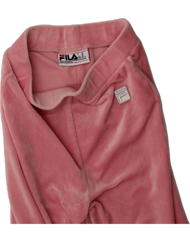 FILA Womens Graphic Tracksuit Trousers UK 6 XS Pink Polyester Vintage Fila and Second-Hand Fila from Messina Hembry 