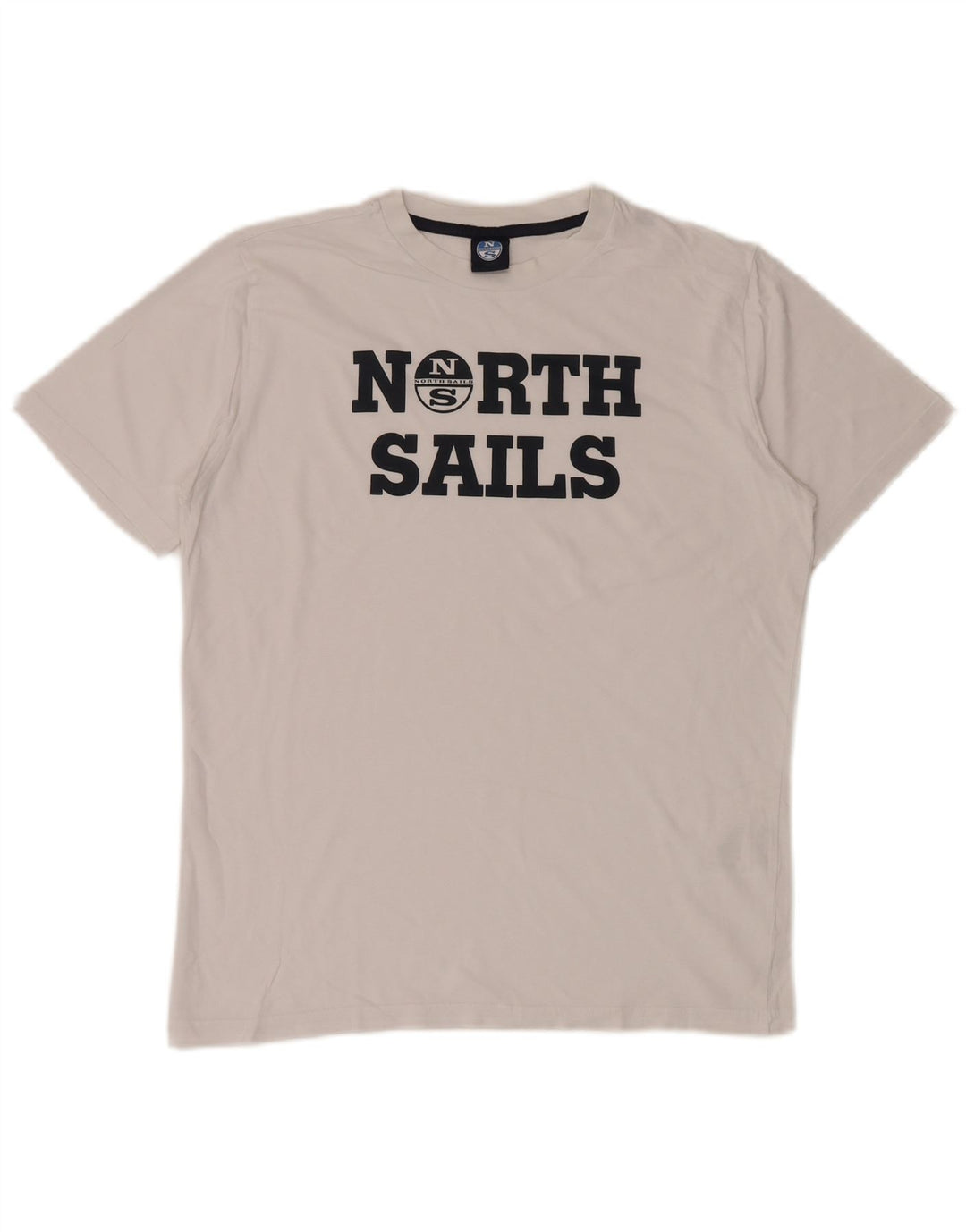 Męski T-shirt z grafiką North Sails, mały, biały, bawełniany