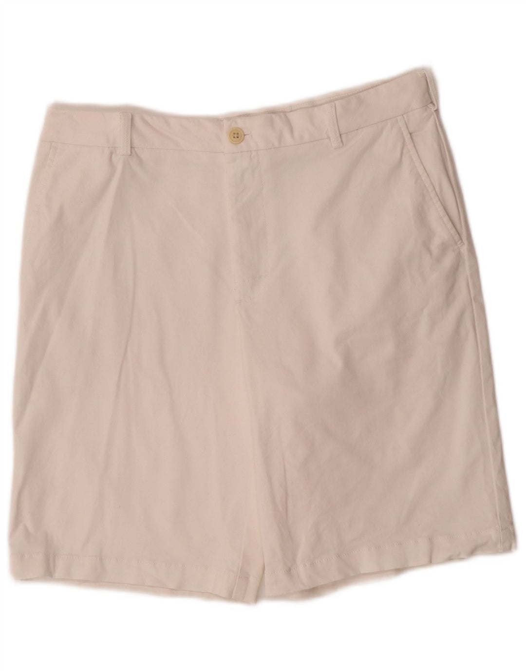 IZOD Mens Salt Water Chino Shorts W32 Medium  White Cotton