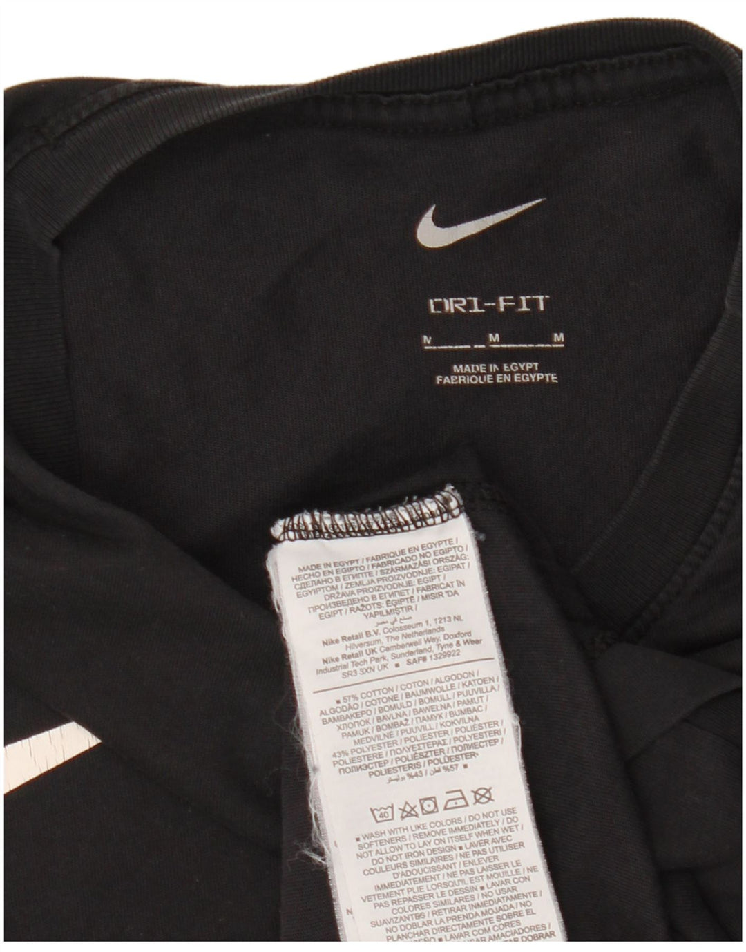 Męski T-shirt Nike Dri Fit Top, średni czarny, bawełniany