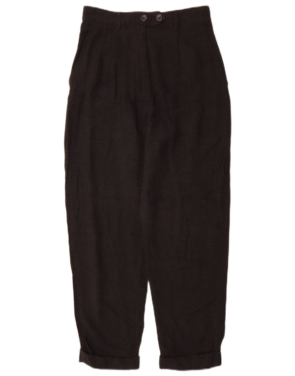 Damskie zwężane spodnie garniturowe z wysokim stanem Topshop UK 8 Small W26 L26 Czarne