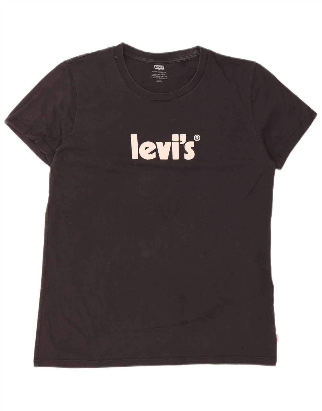 LEVI'S Mens Graphic T-Shirt Top Small Black Cotton