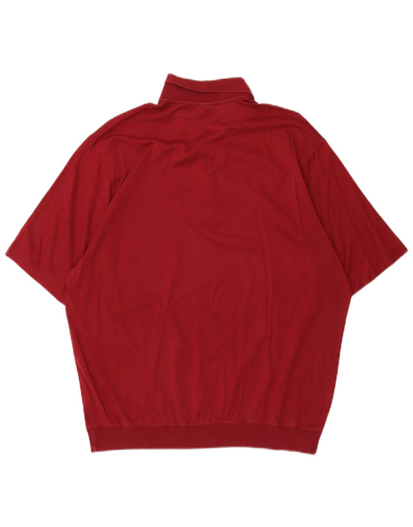 Męska żeglarska koszulka polo PAUL & SHARK, duża, bordowa