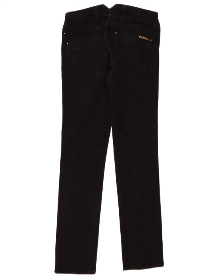 Damskie dżinsy slim fit W26 L29 czarne bawełniane