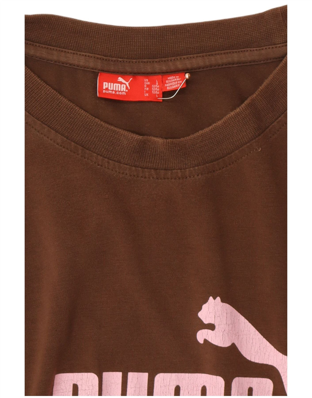 Męski T-shirt z grafiką PUMA, duży, brązowy