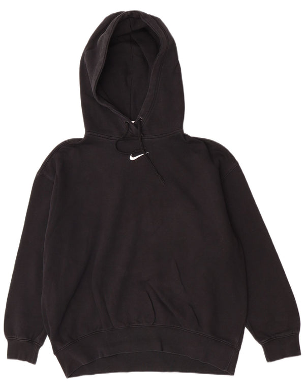 Damski sweter oversize z kapturem Nike UK 10, mały, czarny, bawełniany