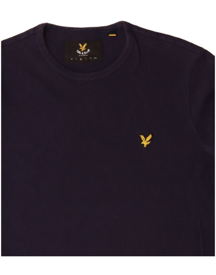 T-shirt męski Lyle & Scott, średni, granatowy, bawełniany