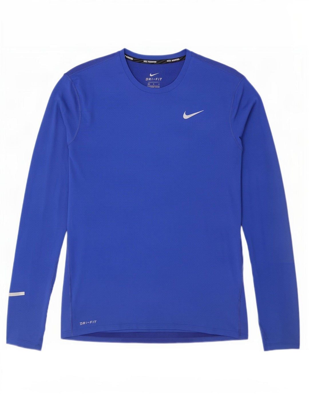 Męska koszulka Nike Dri Fit z długim rękawem, średnioniebieska, poliestrowa