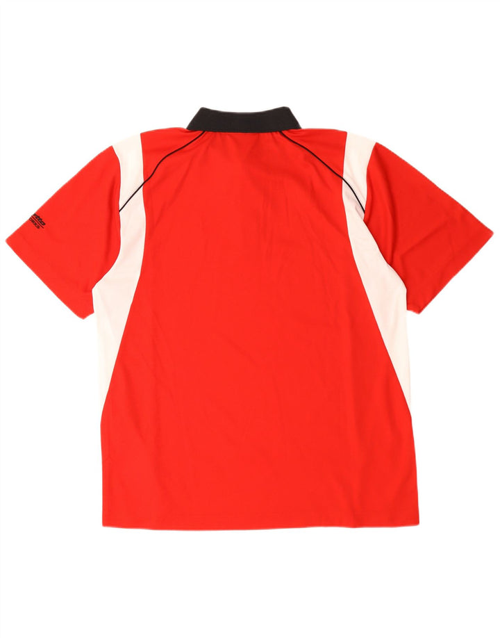 Męska koszulka polo do rugby Lotto, poliester w kolorze średniej czerwieni