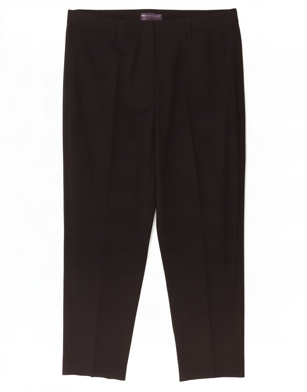 Marks & Spencer Damskie krótkie spodnie z wysokim stanem UK 18 XL W36 L24 Czarne