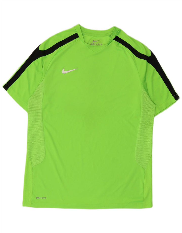 Męska koszulka Nike Dri Fit Top z poliestru w kolorze średniej zieleni
