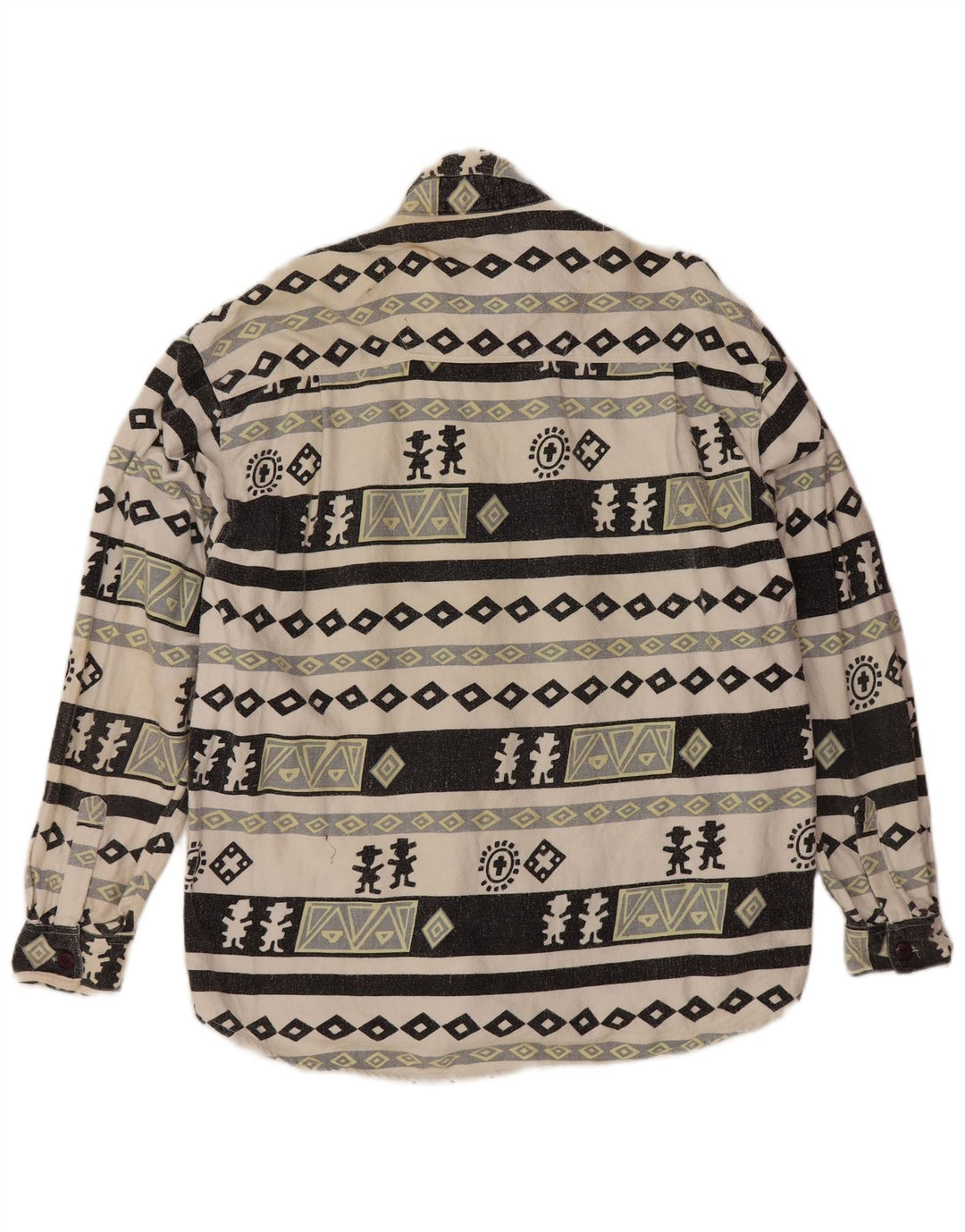 Męska koszula flanelowa VINTAGE drwal, duża, szara, geometryczna bawełna