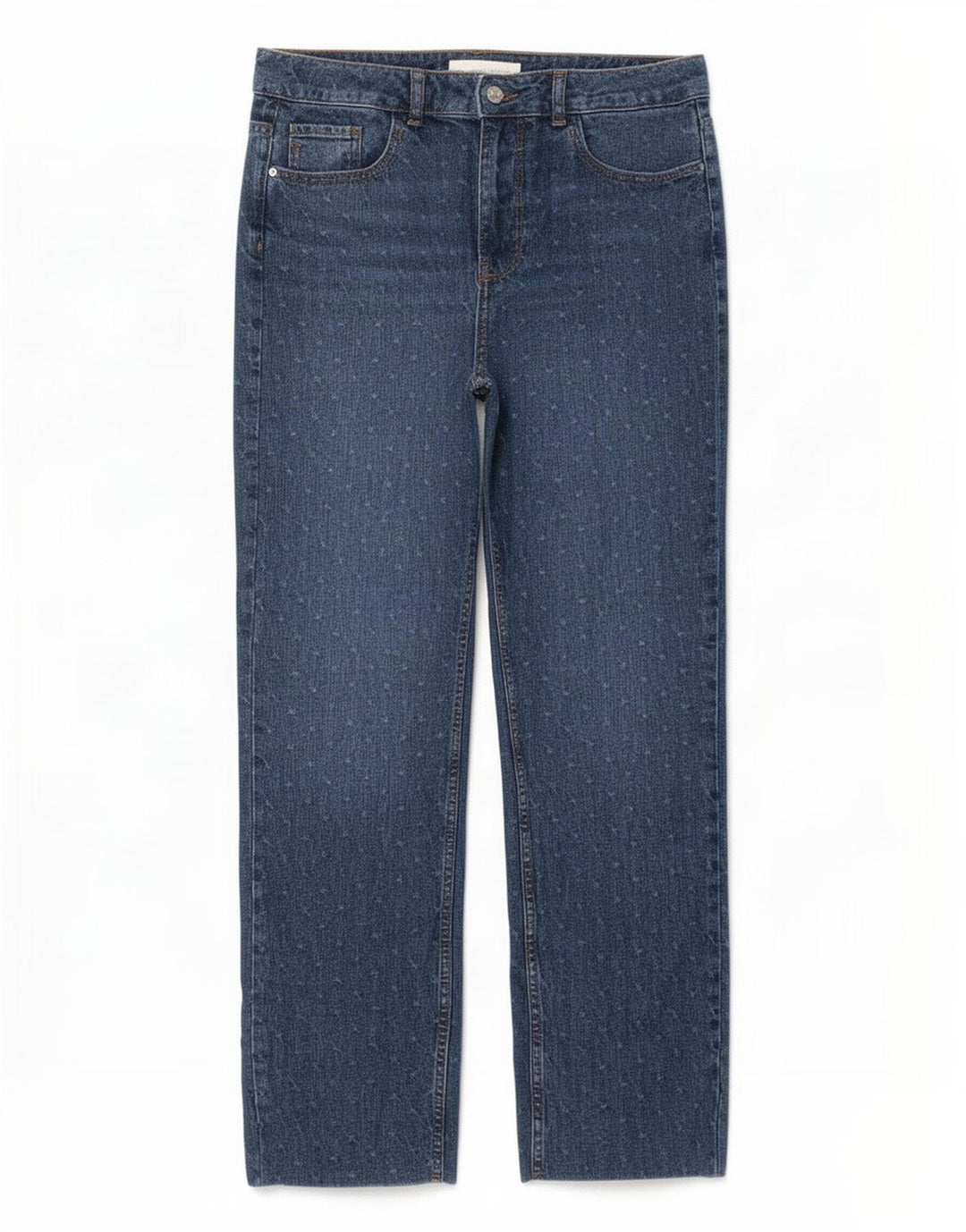 Damskie proste dżinsy Zara EU 38 Small W28 L28 Niebieskie kropki