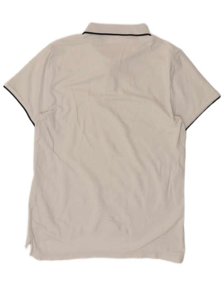 NIKE Mens Polo Shirt Large White Cotton