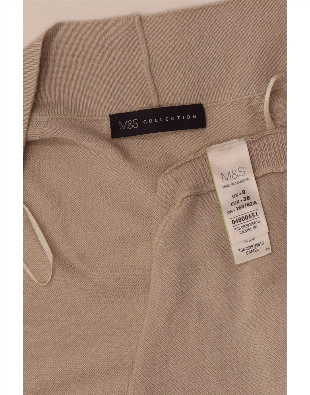 Sweter damski Marks & Spencer Longline Open Cardigan UK 8 Small Beige