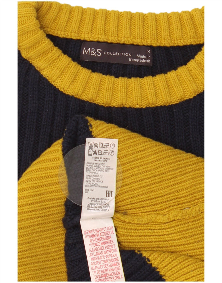 Sweter damski Marks & Spencer z okrągłym dekoltem, UK 14, średni, wielokolorowy