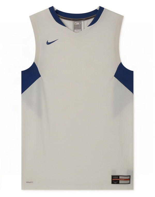 Męska koszulka z kamizelką Nike, średnia, biała, poliestrowa z blokami kolorów