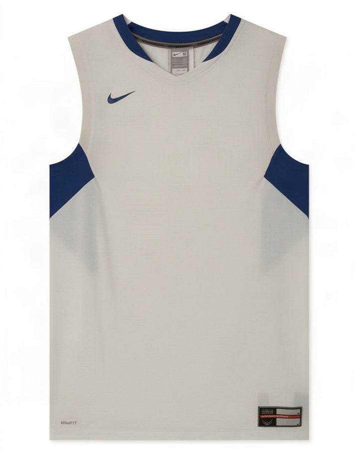 Męska koszulka z kamizelką Nike, średnia, biała, poliestrowa z blokami kolorów