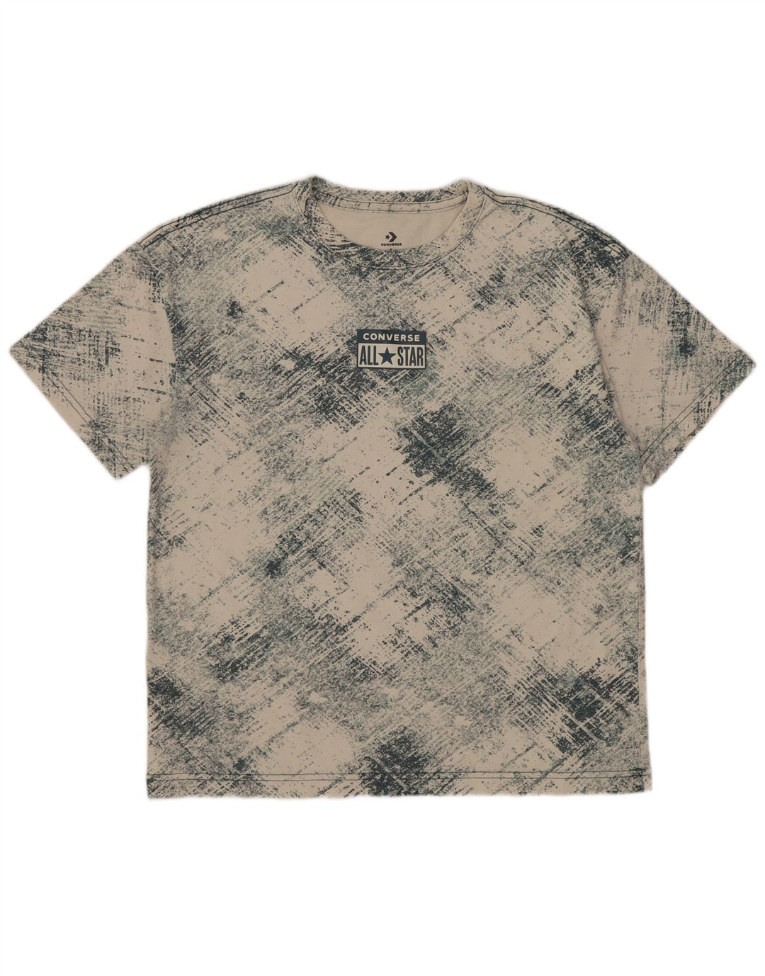 Converse Chłopięcy T-shirt z grafiką, rozmiar 12-13 lat, duża, biała kratka