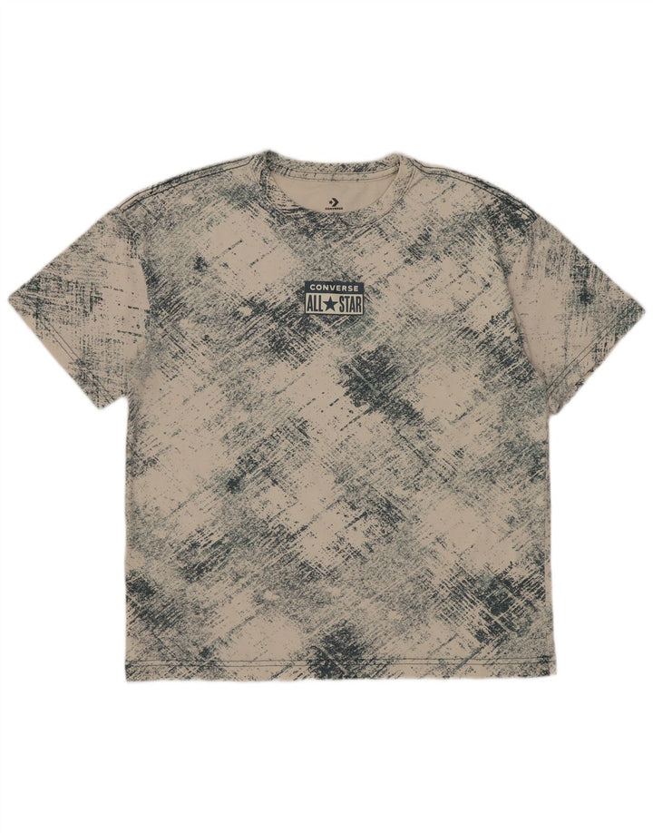 Converse Chłopięcy T-shirt z grafiką, rozmiar 12-13 lat, duża, biała kratka