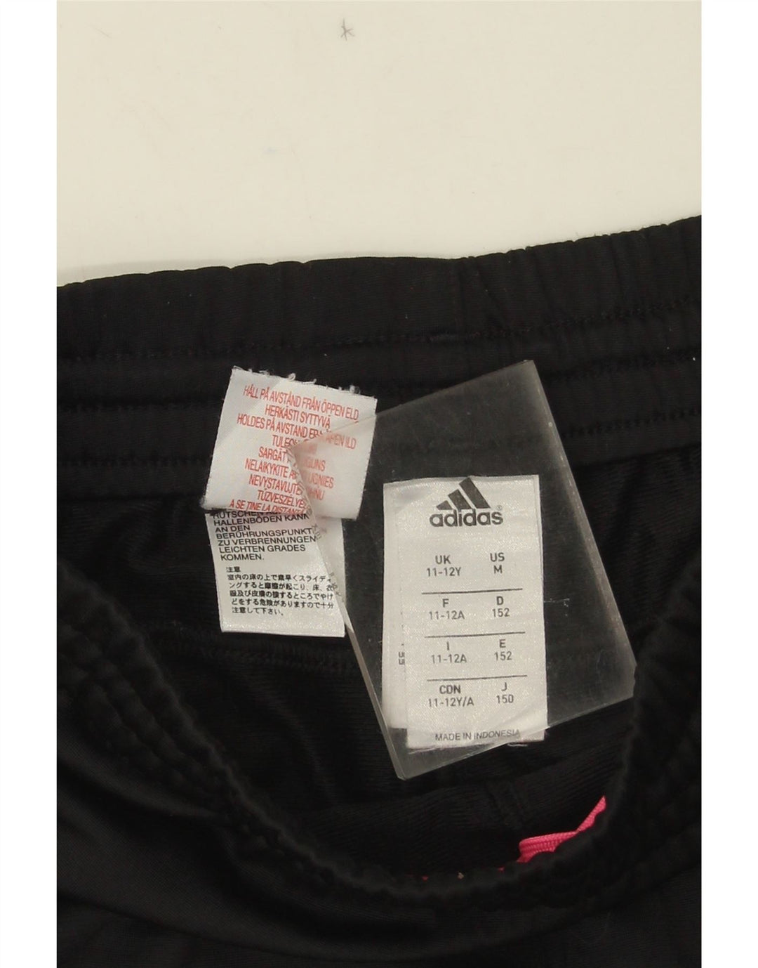 Spodnie dresowe Adidas dziewczęce 11-12 lat, czarne, poliestrowe