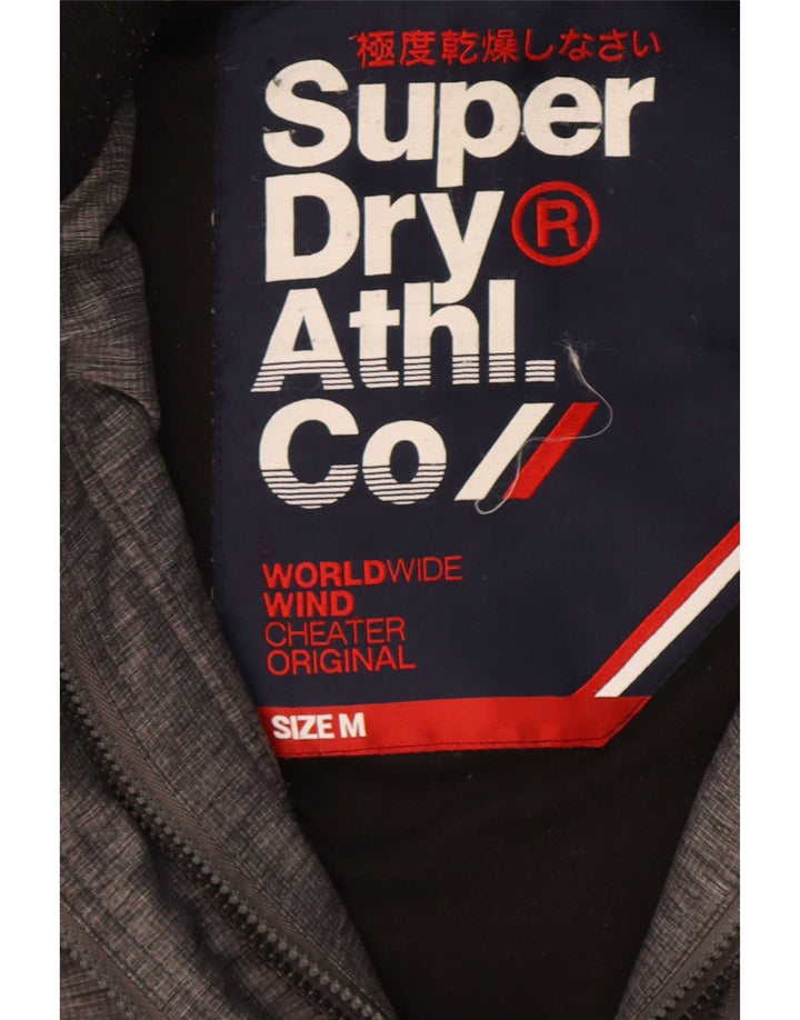 Męska kurtka wiatrówka Superdry The Windcheater UK 38, średnioszara, nakrapiana