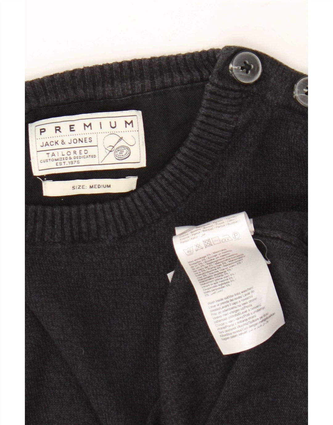 Męski sweter Jack & Jones o regularnym kroju z okrągłym dekoltem, średni granatowy