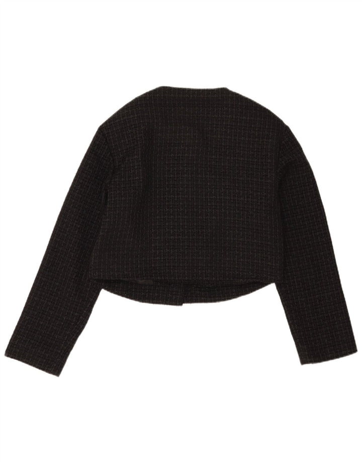 Damska marynarka Abercrombie & Fitch Crop Blazer UK 10 w małą czarną kratkę