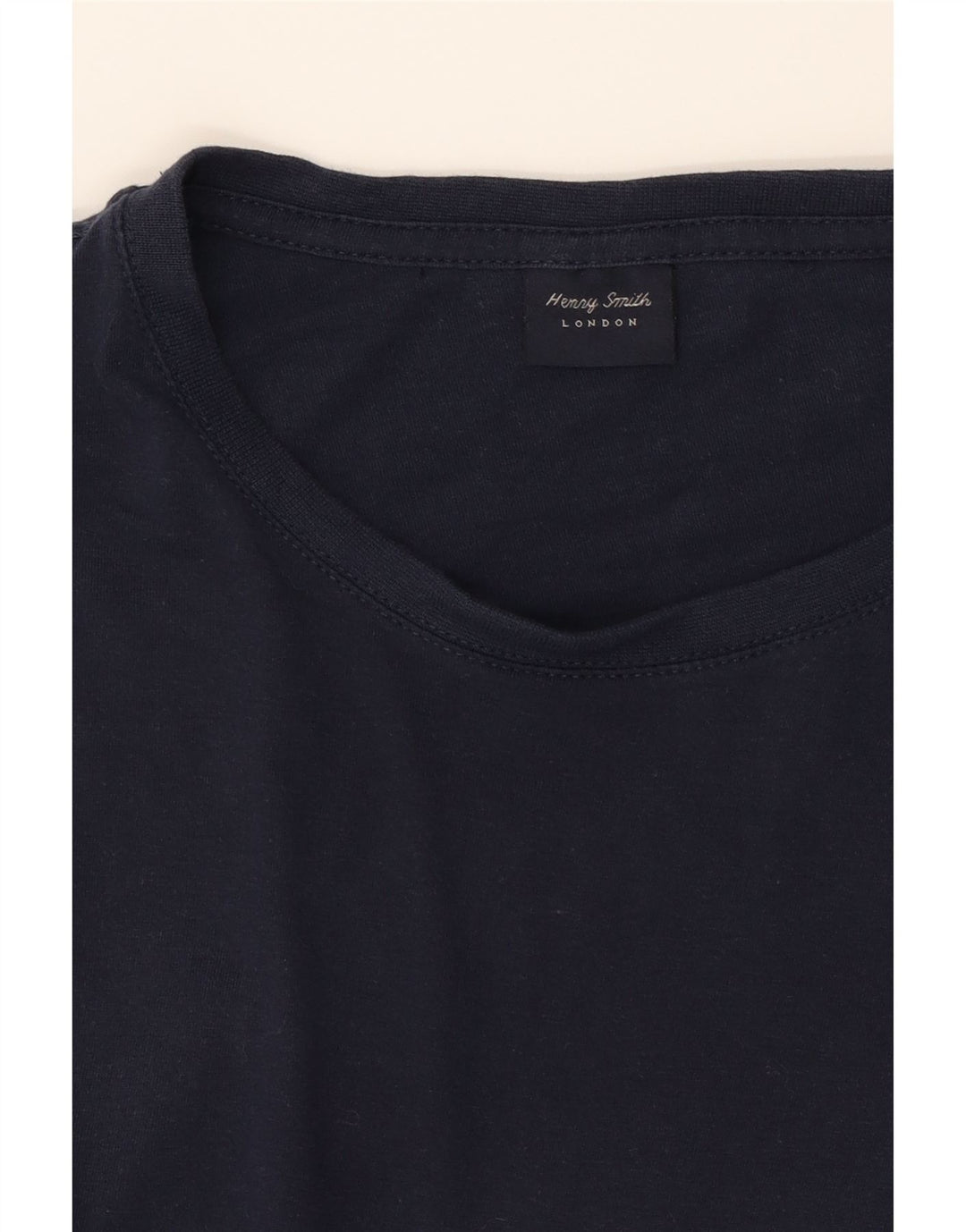 VINTAGE Mens T-Shirt Top XL Navy Blue Cotton Vintage Vintage and Second-Hand Vintage from Messina Hembry 