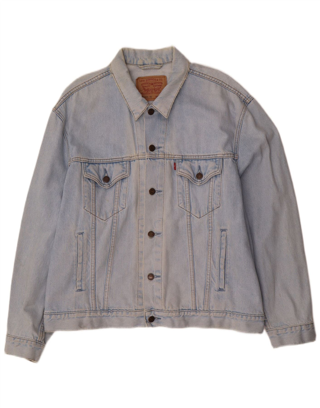Męska kurtka dżinsowa Levi's UK 42 XL, niebieska, bawełniana