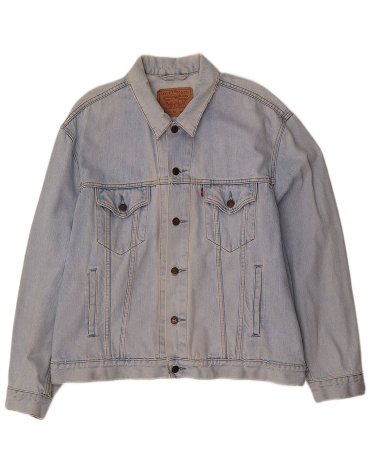 Męska kurtka dżinsowa Levi's UK 42 XL, niebieska, bawełniana