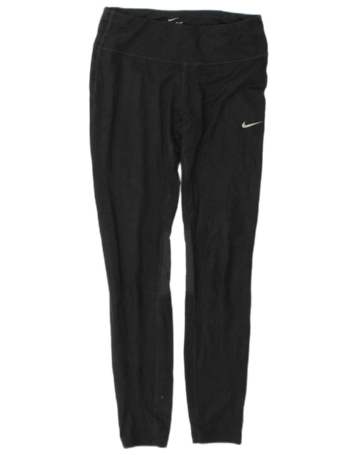 Legginsy damskie Nike UK 10, małe, czarne, z blokami kolorów