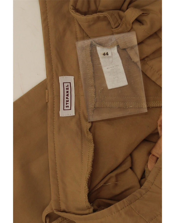 Damskie spodnie Chino Stefanel Bootcut IT 44 Medium W30 L32 Khaki Cotton