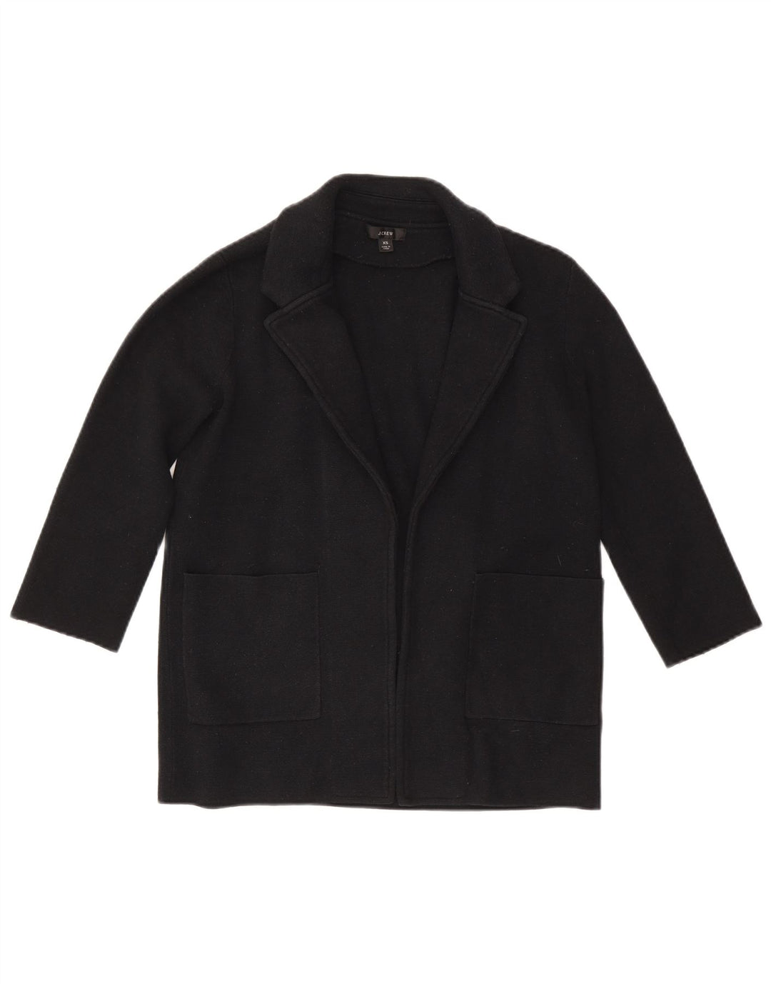 Damska marynarka J. Crew Oversize z rękawami 3/4 i otwartymi, UK 6 XS, granatowa