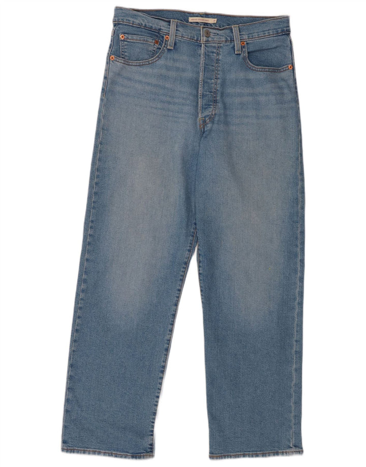 Damskie jeansy Levi's Ribcage Straight W31 L29 Niebieskie bawełniane