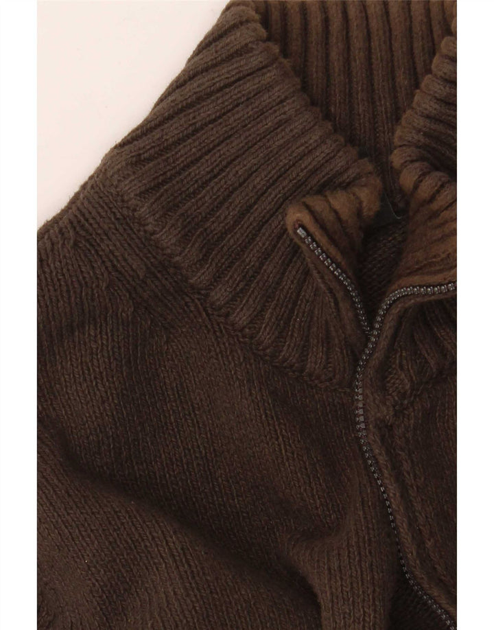 Męski sweter kardigan Murphy & Nye Sailmakers, mały, brązowy, bawełniany