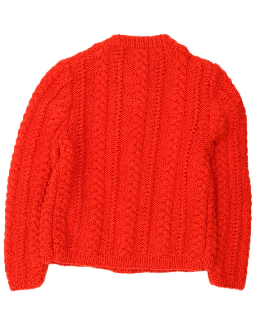 Sweter damski w stylu vintage, kardigan UK 14, średni czerwony