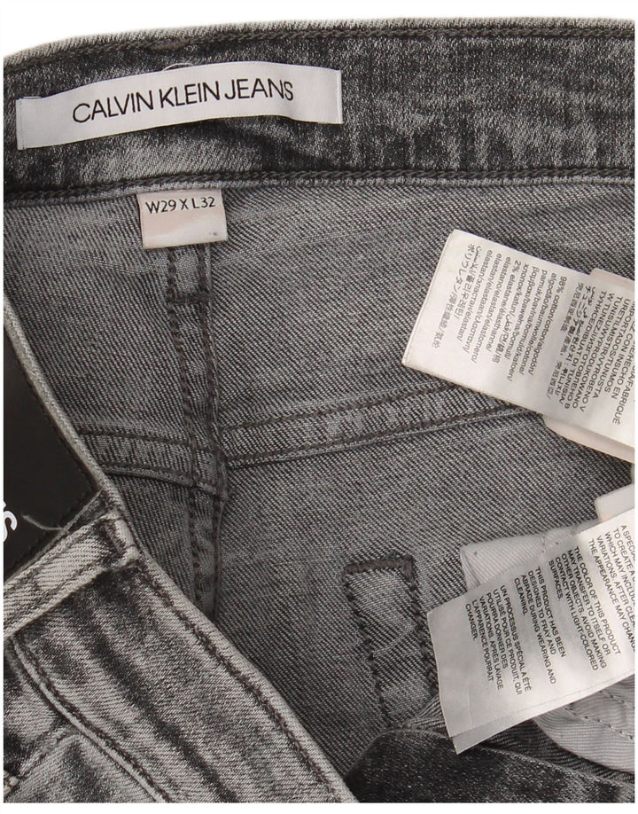 Damskie jeansy CALVIN KLEIN w trudnej sytuacji W29 L32 Szara bawełna